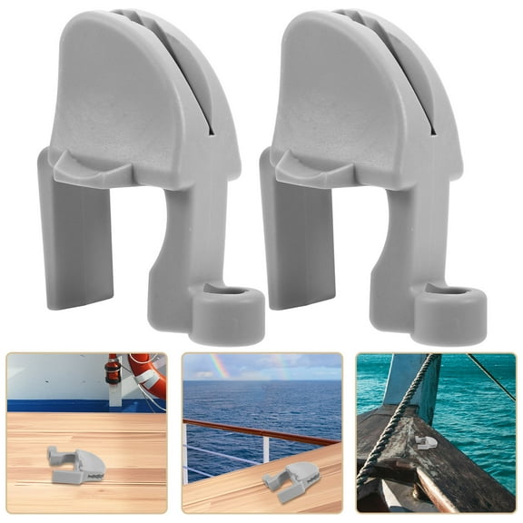 HEMOTON 2Pcs Adjustable Boat Bumper Clips Boat Bumper Hooks Nylon Marine Boat Dock Bumpers Buoy Clips for Pontoon Boating Accessories Boat Bumper Holder