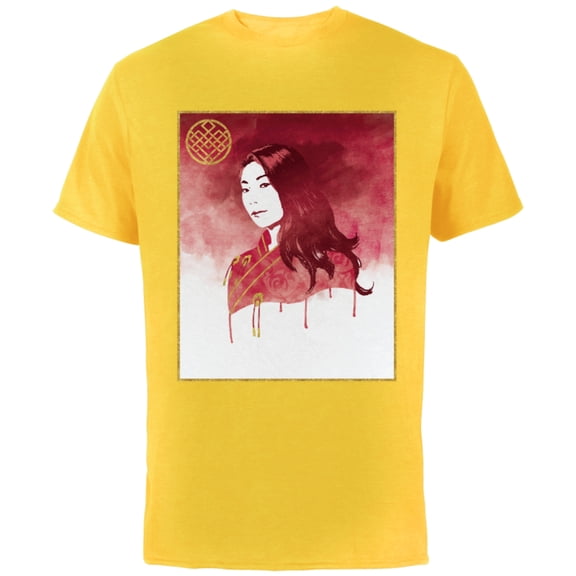 Marvel Shang-Chi Legend of the Ten Rings Katy Portrait - Short Sleeve Cotton T-Shirt for Adults - Customized-Yellow
