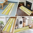 thumbnail image 5 of Yellow Gray Stripes 2'x6' Runner Rugs for Hallway Kitchen Bedside Non Slip, Watercolor Modern Abstract Minimalist Entryway Rug Runners with Rubber Backing, Long Carpet Runner for Laundry Room, 5 of 8