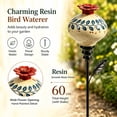 thumbnail image 2 of Vintage Hummingbird Feeder Garden Stake - Resin Outdoor Bird Feeder for Patio Balcony Yard, Weather Resistant Decor for Borders and Large Planters, 2 of 8