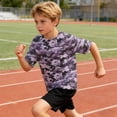 thumbnail image 6 of WRKEKC Summer Boys T Shirts Camo Print Loose Fit Round Neck Short Sleeve Casual Streetwear for 5-15 Years, 6 of 9