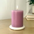 thumbnail image 2 of Mainstays 3" x 4" Pillar Candle, Unscented, Purple, 2 of 7