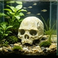 thumbnail image 6 of Cififendec Halloween Aquarium Skull Ornament, 3.93"×3.46", Plastic Hideout Cave for Fish Tank Reptile Terrarium Turtle Lizard Shrimp Hiding Decor, 6 of 6