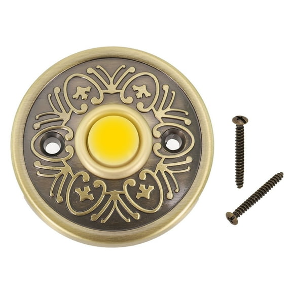 Metal Doorbell Push Button Bronze Wired Light Door bell Buttons with Screws