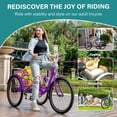 thumbnail image 5 of ABORON Adult Tricycles, 3 Wheel Bikes for Adults 24/26 inch 7 Speed ​​Adult Trikes Bicycles Cruise Trike with Shopping Basket for Seniors, Women, Men, 5 of 7