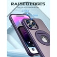 thumbnail image 5 of Allytech iPhone 15 Case Magnetic, Kickstand Matte Tarenslucent Back Cover Slim Fit Wireless Charging Support Anti-Scratch Hybird Rugged Bumper Phone Case Cover for Apple iPhone 15 - Purple, 5 of 6