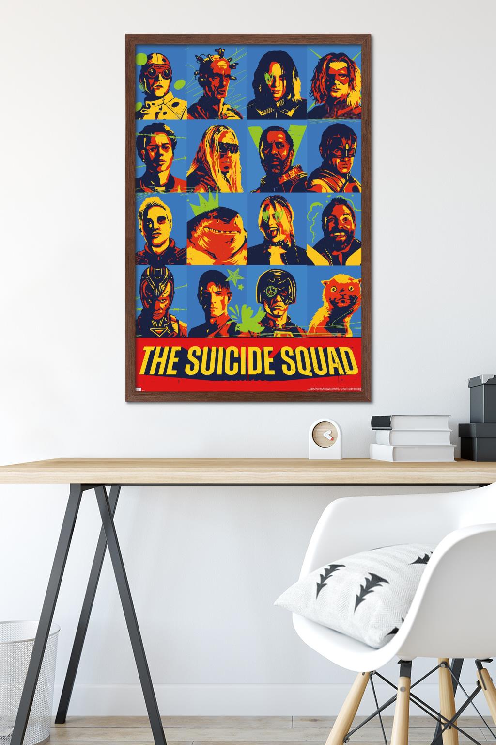 DC Comics Movie The Suicide Squad - Grid Wall Poster, 22.375" x 34", Framed