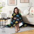 thumbnail image 4 of Wearable Blanket,Multicolor Controllers Games Text Black Pattern Hooded Wearable Flannel Blanket for Adults & Teens,Winter Poncho Shawl Wrap Cape Cozy Anti-Pill,50"x60", 4 of 5