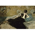 thumbnail image 2 of Manet, Edouard 18x13 Black Ornate Wood Framed with Double Matting Museum Art Print Titled - La Dame aux Eventails; Nina de Callias, 1873-74, 2 of 4