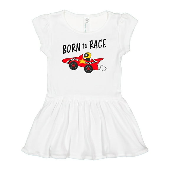 Inktastic Born to Race- Red Race Car Girls Baby Dress