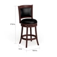 thumbnail image 7 of Weston Home Jaxon Window Back Vinyl Swivel 26" Counter Height Stool, Black/Dark Cherry, 7 of 7