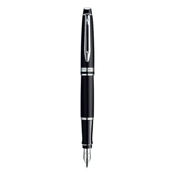 Pluma estilográfica Waterman Expert, punta mediana, negro mate con detalles cromados (S0951860) Waterman Unisex