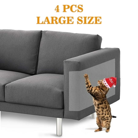 4pcs large (18.5 x9.05inch) pet couch protector clear self-adhesive