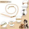 thumbnail image 2 of Wisedog 6FT Rope Dog Leash - Polyester Rope with PVC Soft Padded Handle, Rustproof 360Â°Swivel Buckle - Durable for Small, Medium & Large Dogs (Sand Color), 2 of 7