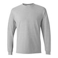 thumbnail image 5 of Hanes Essential-T Men's Long Sleeve T-Shirt | Soft Crew Neck Tee, 90/10 Cotton/Polyester, Light Steel, 2XL, 5 oz, 5 of 5