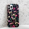 thumbnail image 6 of Compatible with iPhone 14 Pro Max Case,Cute Garden Flowers Case with 360 Degree Rotating Ring Kickstand Holder Soft Slim TPU Phone Case for iPhone 14 Pro Max 6.7" 2022 Black Mixed Floral, 6 of 16