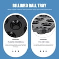 thumbnail image 2 of Plateau pour Balles de Piscine Plateau pour Balles de Snooker Plateau pour 16 Balles Plateau de Transport de Billard Plateau de Rangement pour Balles de Table, 2 of 8