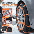 thumbnail image 4 of Snow Chains for Car Tires - Zip Tie Snow Chains & Tire Chains for Cars, 2026 Upgraded Universal Anti-Skid Traction Cables, Reusable for Trucks, SUVs, Ideal for Winter Icy & Snowy Roads, 4 of 8