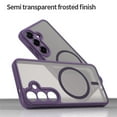 thumbnail image 5 of YEYKX Magnetic for Samsung Galaxy S24 5G Case [Compatible with MagSafe] [Military Grade Drop Protection] Translucent Matte Shockproof Phone Case,Purple, 5 of 8