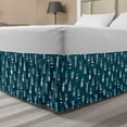 thumbnail image 1 of Cactus Bed Skirt, Funny Succulents in Pots Desert Plantation, Elastic Bedskirt Dust Ruffle Wrap Around for Bedding Decor, 4 Sizes, Petrol Blue Multicolor, by Ambesonne, 1 of 2