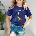 thumbnail image 2 of EHQJNJ Chandails en Molleton à Col Rond Graphiques Filles Manches Courtes T-Shirt d'Été Col Rond Coupe Décontractée Basique Débardeurs Filles, 2 of 4