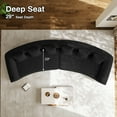 thumbnail image 4 of Modern Curved Sofa Couch for Living Room, 157" Oversized Sectional Luxury Plush Chenille Extra Deep Wide Seat Curved Cloud Sofa with 6 Pillows, No Assembly,Black, 4 of 8