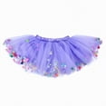 thumbnail image 2 of Godom Baby Girls Pom Pom Tutu Skirt 6M-4T Multi-Layer Colorful Tulle Dress Newborn Birthday,Light Purple, 2 of 6