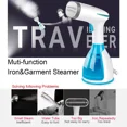 thumbnail image 3 of Quick-Heat Hand Garment Iron Steamer for Clothes 1500W Powerful 280ml Portable Fabric Steamer Travelling Home Steam Generator (Black-220V EU plug), 3 of 7