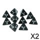 thumbnail image 1 of Paquete de 2-4 10 Uds. Dados creativos D4 dados de juego de 4 caras para juguetes de juego de rol TRPG negro 2 piezas, 1 of 6