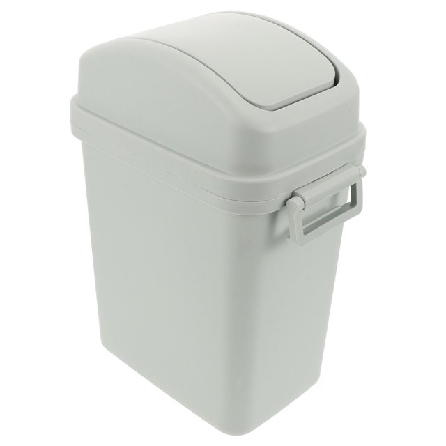 unbranded Cubeta De Basura Con Abatible Plástico Azul Ideal Para Hogar