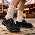 thumbnail image 2 of Men's Embroidered Suede Side-Lace Casual Shoes With Sole for Everyday, 2 of 7