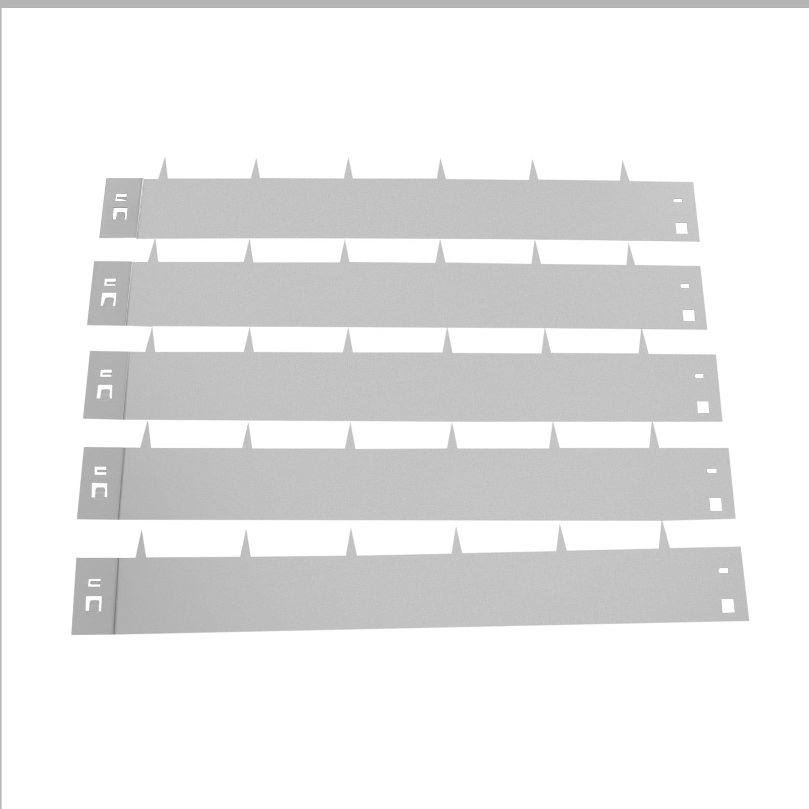 Steel Lawn Edging, 5PCS 4"x39" Garden Metal Landscape Edging Border, Flexible Steel Landscape Border, 16.25 ft Total Length Landscaping Metal Edging, Lawn Edge for Garden, Yard, Gray