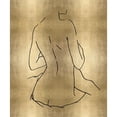 thumbnail image 3 of Blake, Madeline 12x14 Black Modern Framed Museum Art Print Titled - Female Figure Gold III, 3 of 5