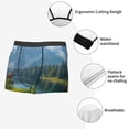thumbnail image 3 of Yiaed Majestic Deer Mountain Lake Print Men's Soft Cotton Boxer Shorts Breathable Boxers Underwear Moisture-Wicking Underwear Stretch Boxer Briefs for Man-XX-Large, 3 of 5