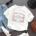 thumbnail image 2 of Cinnamoroll Children's Short Sleeve Anime Sanrios Kawaii Girl Boys White Versatile Korean Style Kawaii Thin Style Cotton Tops, 2 of 5
