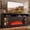 Black, variant on Sonegra Fireplace TV Stand with Glass Door for TVs up to 80", 70" Entertainment Center with Fireplace, Media Console for Living Room, Brown
