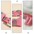 thumbnail image 3 of TAILTOSS Rhinestone Dog Collar Pink Microfiber 1 Set 9.8x0.6in, 3 of 8