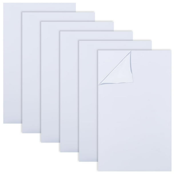 6 láminas de plástico blanco de 9,8 x 5,9 pulgadas, panel de plástico de 0,5 mm de grosor, lámina de plástico duro, lámina de tablero de plástico flexible de poliestireno.