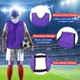 thumbnail image 3 of Scrimmage Training Vest 25x17" Soccer Jersey Sport Team Pinnies, Purple 6 Pack, 3 of 7