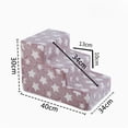 thumbnail image 4 of 3/4 Pets Steps Foam Dogs Secure Stairs Ramps Non-Slip Pets Star Steps for Protect Older Dogs Pets with Joint Pain Sofa Bed Ladde,4 pink, 4 of 6