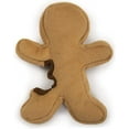 thumbnail image 2 of goDog, Gingerbread Man, Squeaker Dog Toy, Chew Resistant, Durable Plush, Soft, Tough, Reinforced Seams, Brown, Small, 2 of 4