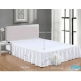 thumbnail image 5 of Ruffled Bed Skirt with Split Corners - Microfiber Bedskirt - Dust Ruffle - White, Queen - 14 Inch Drop, 5 of 5