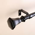 thumbnail image 2 of Efavormart 1 Pack of 42"-126" Adjustable Black Curtain Rod Set Teardrop Finials Decorative Rod for Window Treatment Modern Looks with Classic Finishing, 2 of 10
