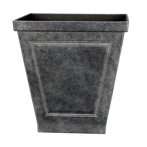 better homes gardens edyth 16inch square planter recycled resin walmart com