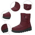 thumbnail image 5 of High Top Snow Boots for Women Waterproof Platform Mid Calf Booties Casual Winter Thickened Warm Furry Lined Dress Boots Red Size 7.5, 5 of 5
