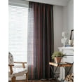 thumbnail image 2 of Zhuge Bohemian Striped Print Cotton Linen Window Curtain Panel with Lace Rod Pocket Colorful Patterned Room Darkening Drapes, 1 Piece (59"x87",Blue), 2 of 2