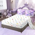 thumbnail image 5 of Manfei Dreamy Unicorn Bedding Sets Full Size, Fairy Tale Bed in a Bag Full size, Cartoon Cloud Stars Reversible Comforter Sets with Sheets, Lightweight Bedroom Decorative, 7pcs, 5 of 9