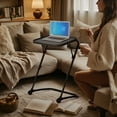 thumbnail image 2 of Homy Casa Compact Folding Computer Desk with Cup Holder and Adjustable Height, Black PP Surface, 2 of 12
