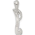 thumbnail image 3 of Sterling Silver Polished & Textured Letter I Initial Chain Slide Made In United States qc8459i, 3 of 5