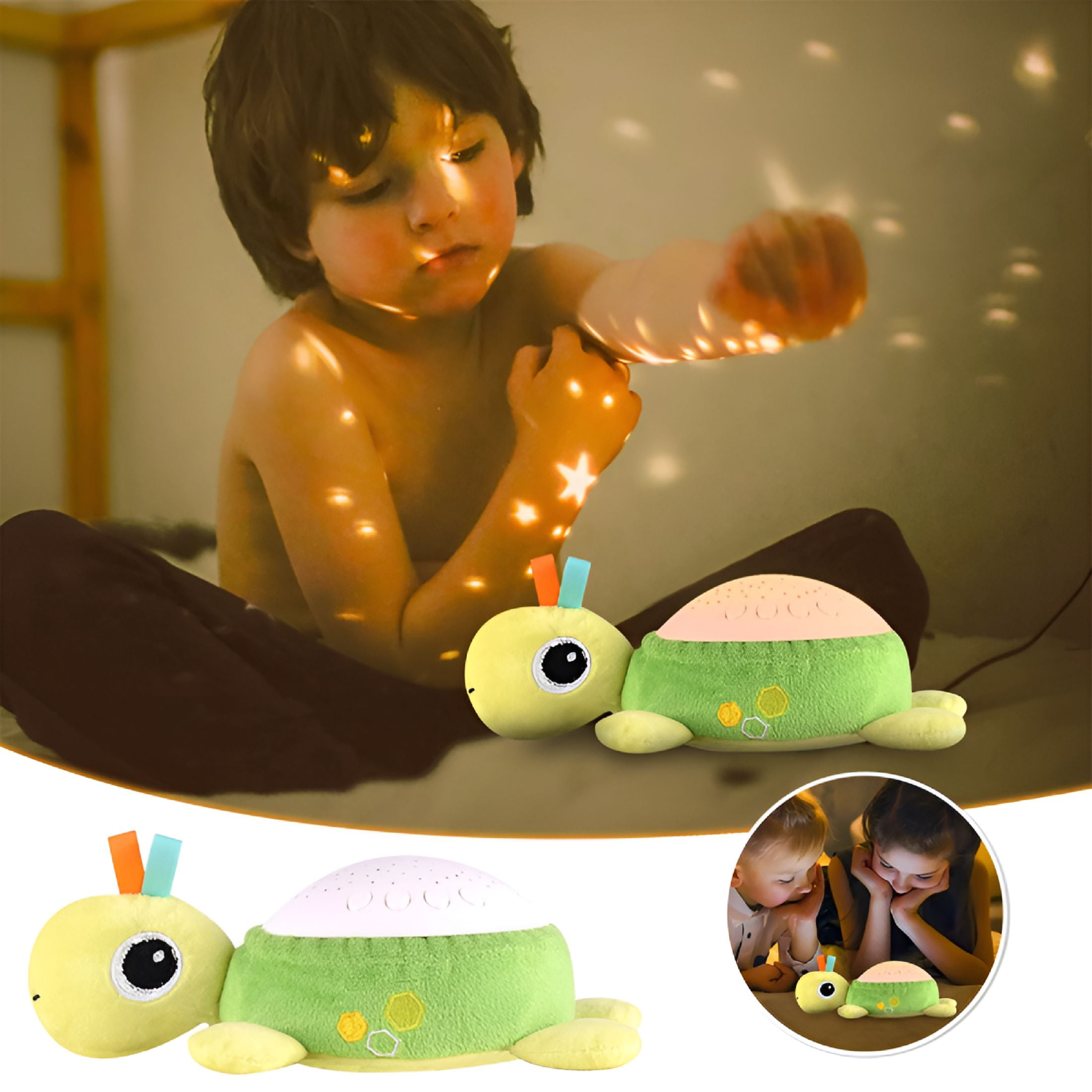 HIBIBUD 2026 New Ceiling Night Light Projector for Babies and Kids,Sleep Soother with Adjustable Volume Lullabies,White Noises,3 Night Light Intensities